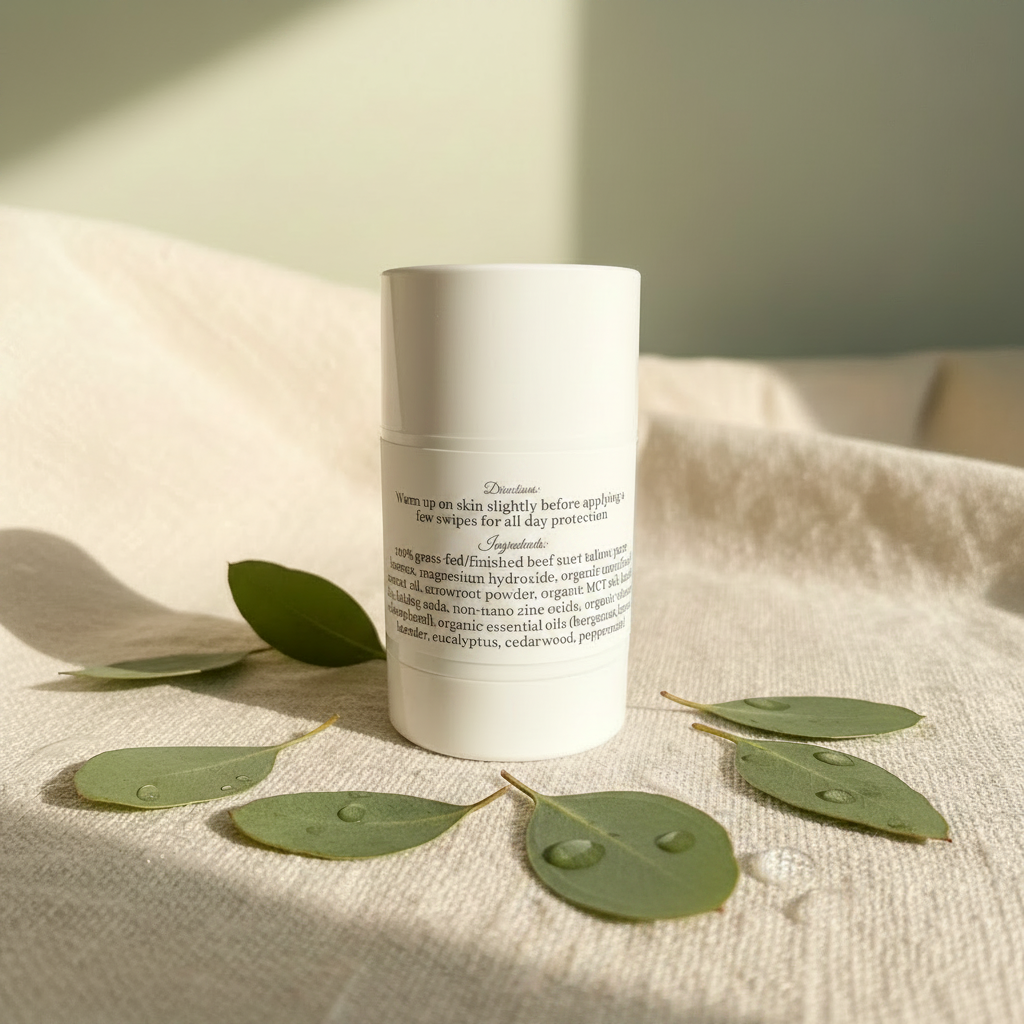JoCo Naturals Tallow Deodorant - Back Label